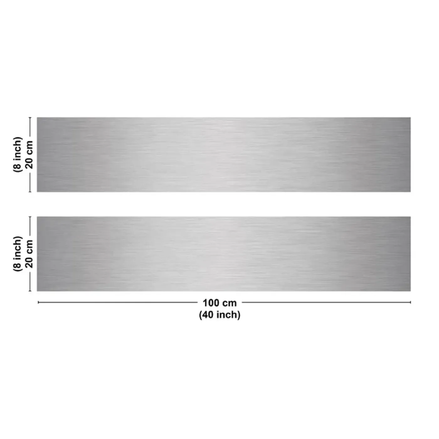 99Déco 99deco - Aluminium Keukenachterwand - Grijs Industrieel Effect - 200x20 Cm