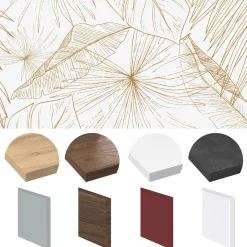 99Déco 99deco - Aluminium Keukenachterwand - Bloemenmotief Karamel - 240x50 Cm