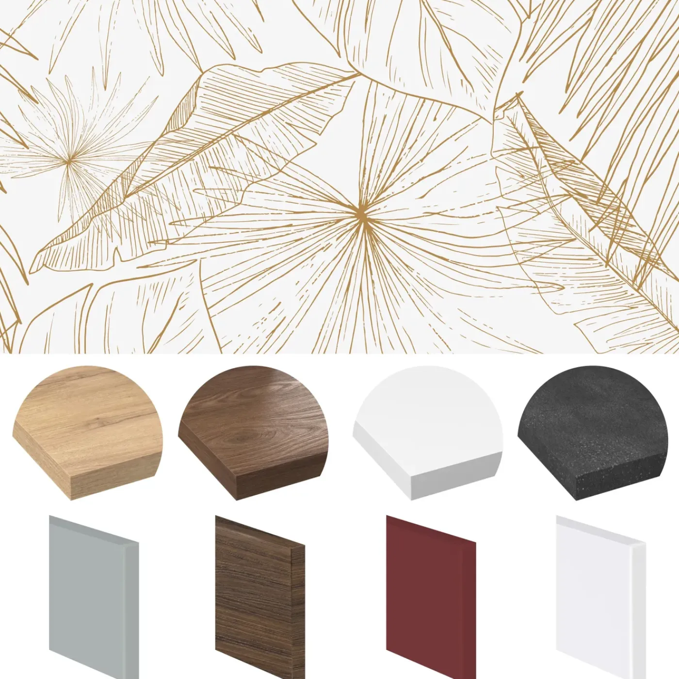 99Déco 99deco - Aluminium Keukenachterwand - Bloemenmotief Karamel - 240x50 Cm