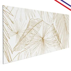 99Déco 99deco - Aluminium Keukenachterwand - Bloemenmotief Karamel - 240x50 Cm
