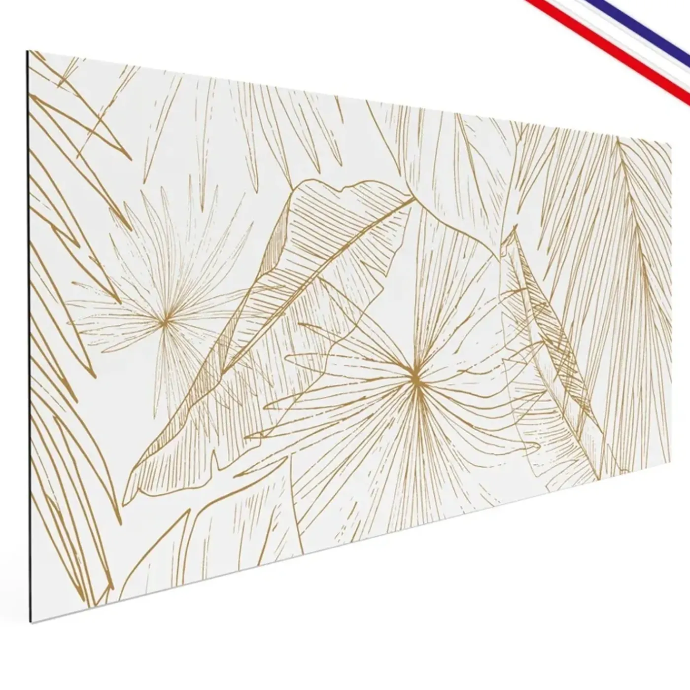 99Déco 99deco - Aluminium Keukenachterwand - Bloemenmotief Karamel - 240x50 Cm