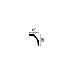 Decoflair polystyreen plafondlijst D17 2m 80x65mm wit