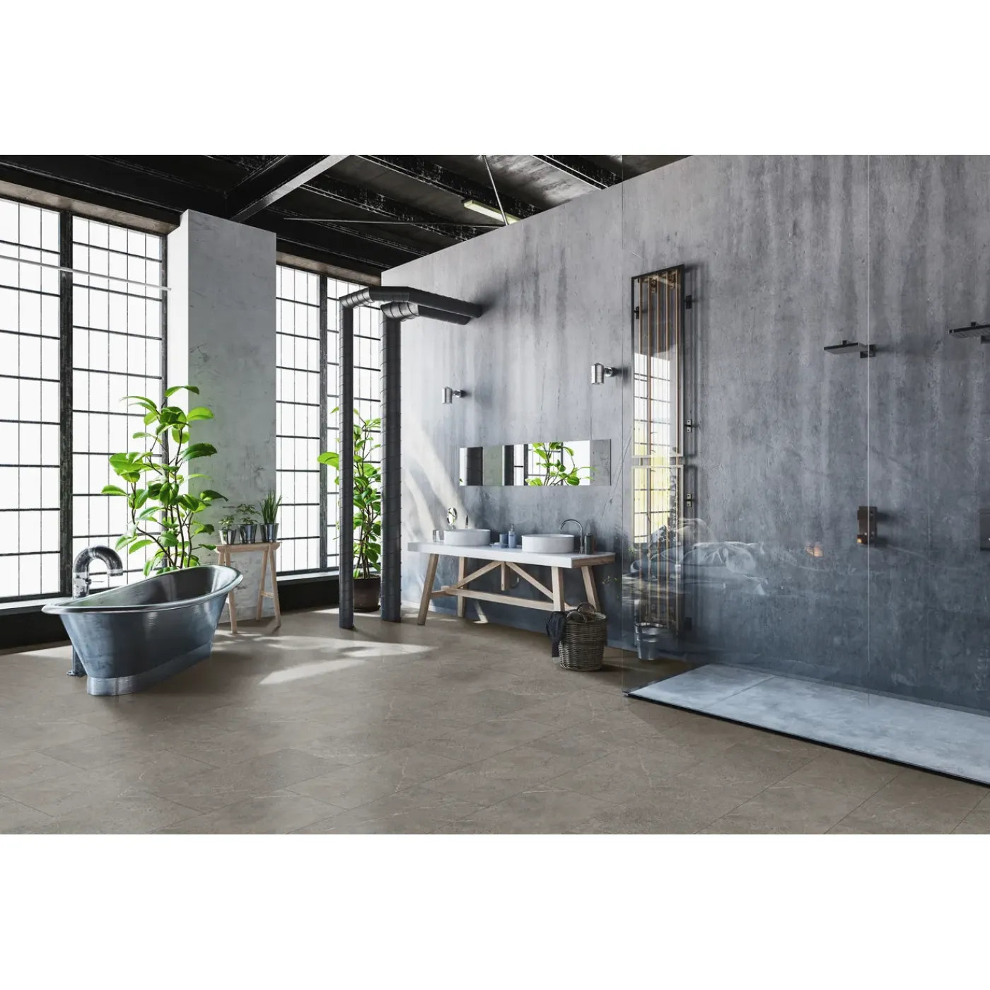 DecoMode – Praxis Eigen Merk Decomode PVC Vloertegel Sense Marble Grey - 4-zijdige micro V-groef - 1,86m²
