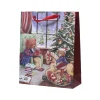 Decoris Cadeautas Luxe Elegant Design - Papier - Rood - H 48cm