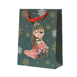 Decoris Cadeautas Papier - Groen - 42cm