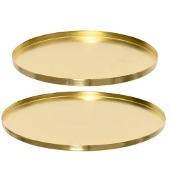Decoris Decoratiebord - IJzer - Goud - D 30cm