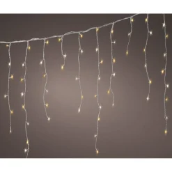 Decoris Icicleverlichting Sneeuwval Effect - 240 LED's - Warm Wit - 5,8m - Binnen & Buiten