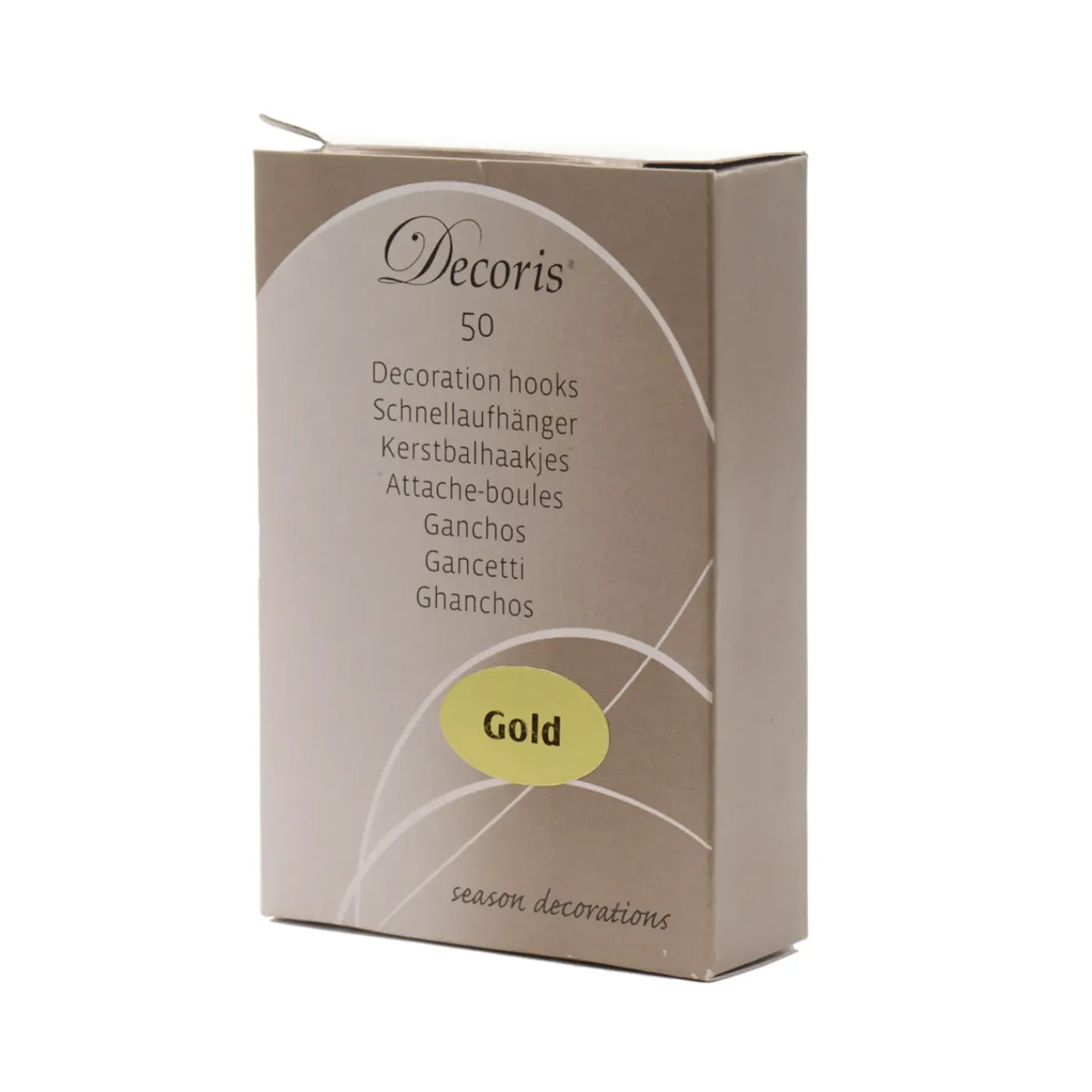 Decoris Kerstbalhaakjes - Goud - 15 x 2 x 10 cm - Set van 50