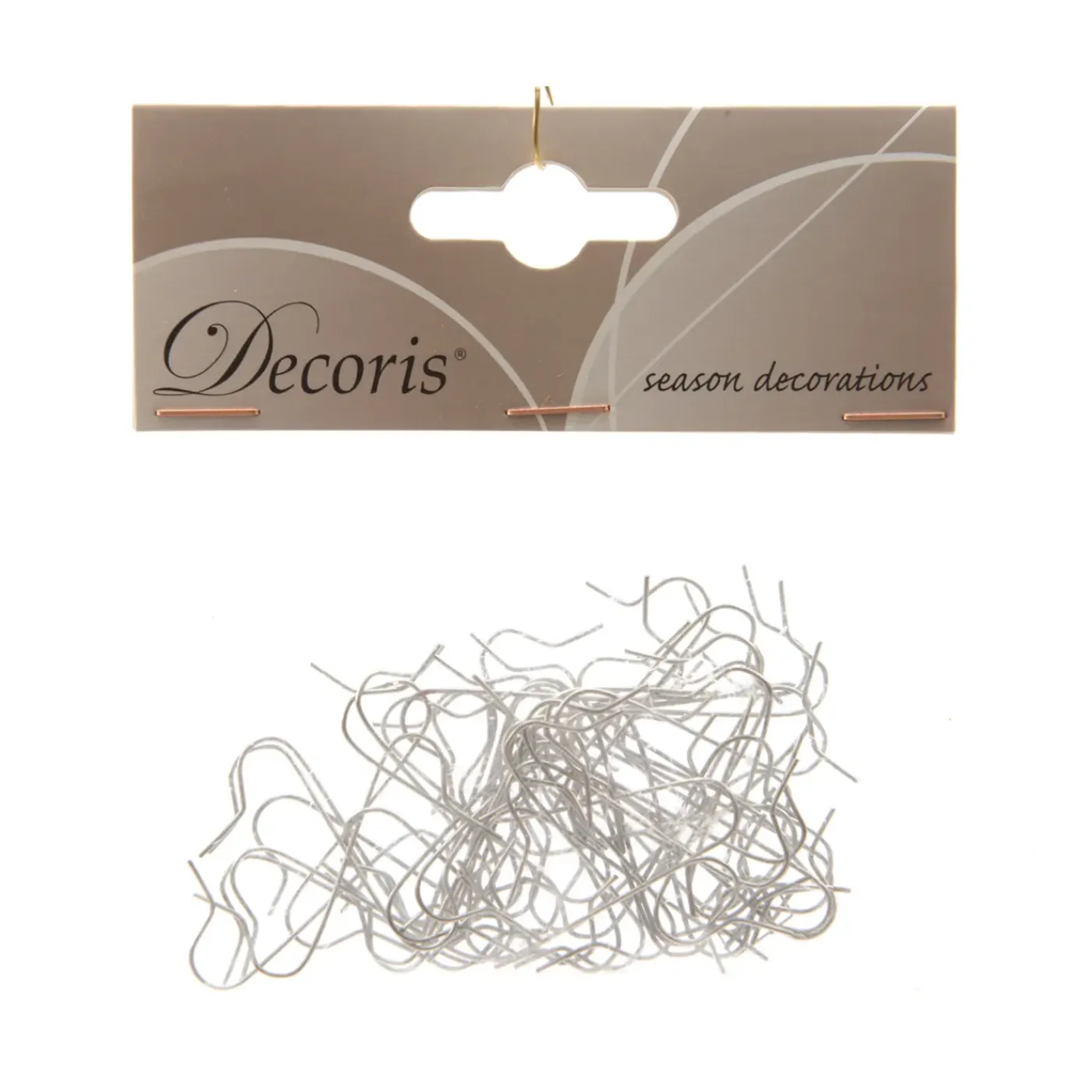 Decoris Kerstbalhaakjes - Zilver - 3,5cm - Set van 50