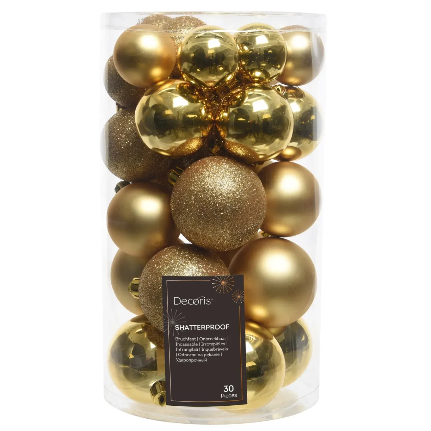 Decoris Kerstballen - 30x St - Goud - 4, 5 En 6 Cm - Kunststof