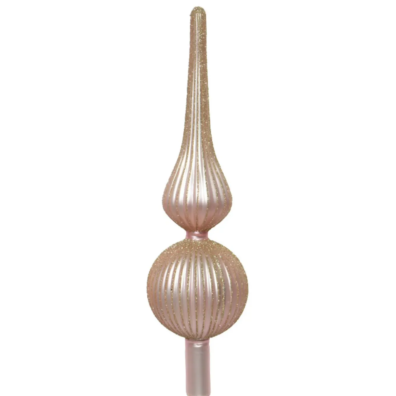 Decoris Kerstboompiek - 31 Cm - Glas - Lichtroze