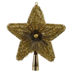Decoris Kerstboompiek - Goudkleurig - Ster Piek - 23 Cm