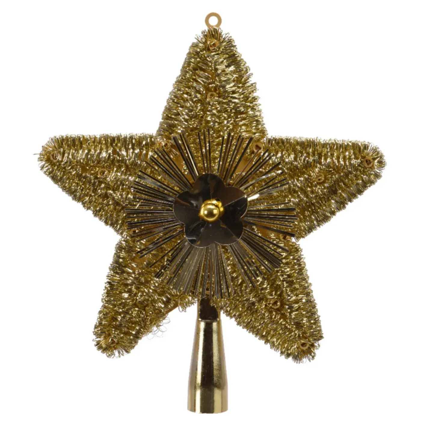 Decoris Kerstboompiek - Goudkleurig - Ster Piek - 23 Cm