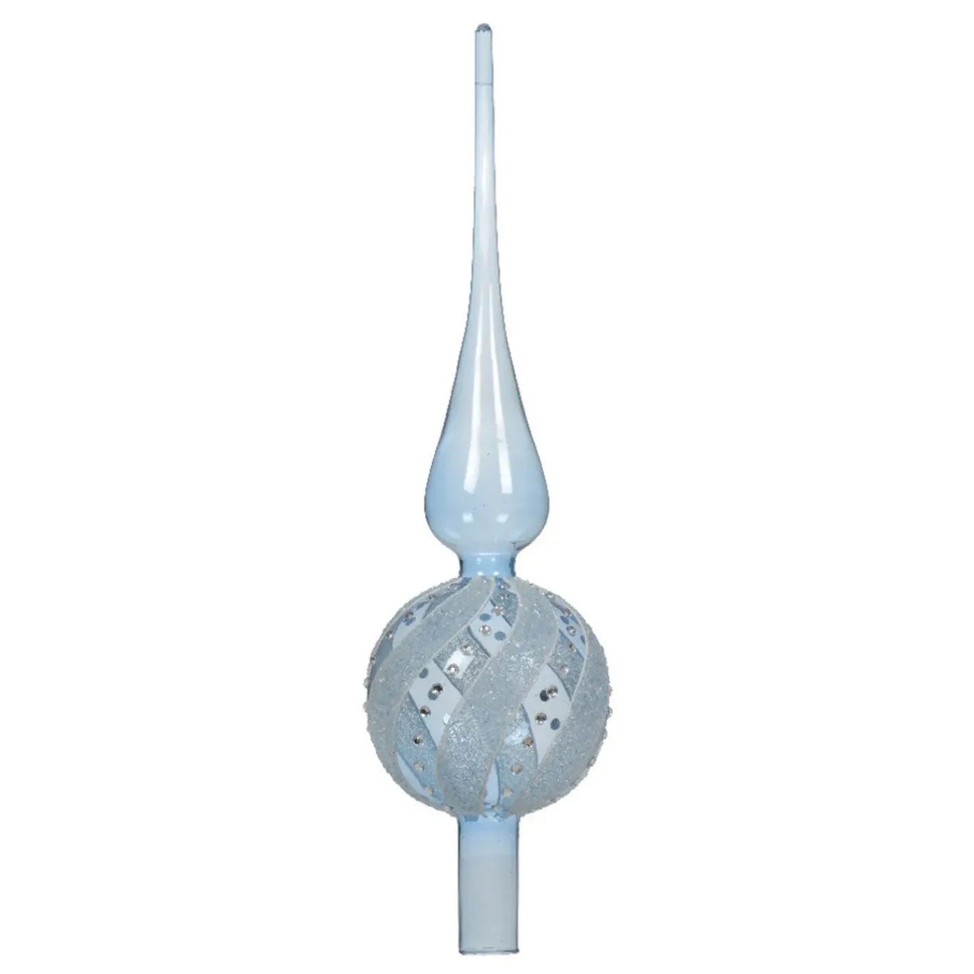 Decoris Kerstboom Piek Luxe - Lichtblauw - Glas - 31cm
