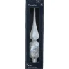 Decoris Kerstboom Piek Luxe - Wit - Zilver Ijslak- Glas - 31cm