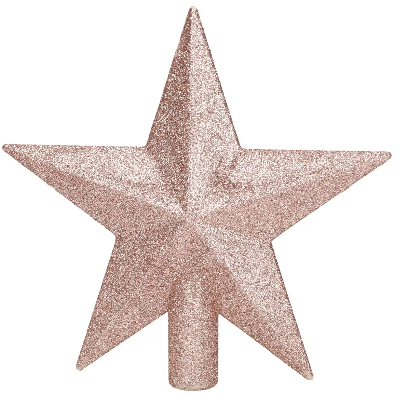 Decoris Kerstboom Piek - Ster Vorm - Lichtroze - Glitter - 19 Cm