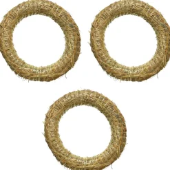 Overig Decoris Kerstkrans Van Stro - 3x - 20 X 4 Cm - Diy Kransen Maken