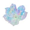Decoris Kerstornament Magnolia Polyester Iriserend - Blauw/Iris - 13x13x14cm