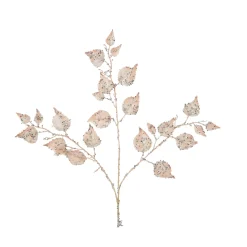 Decoris Kerstornament Spray Kunststof Parel - Perzik - 68x3x26cm