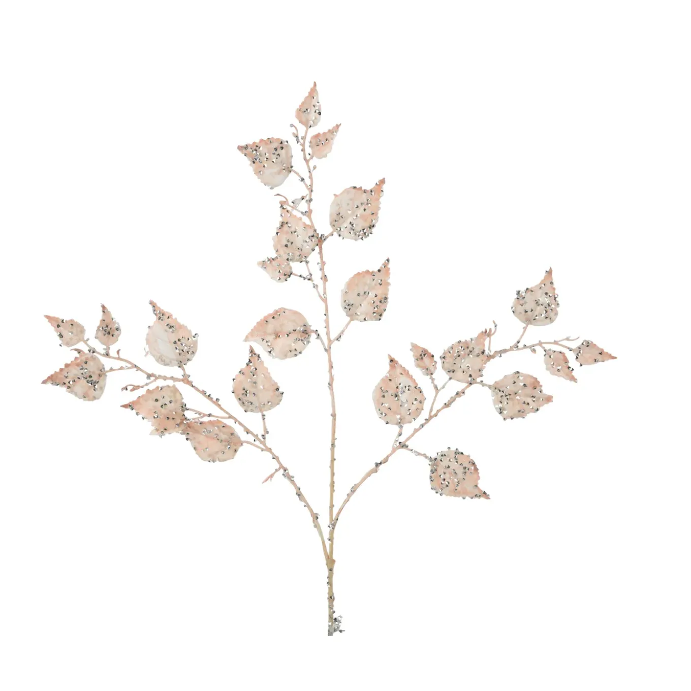 Decoris Kerstornament Spray Kunststof Parel - Perzik - 68x3x26cm