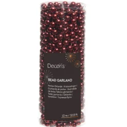 Decoris Kerstslinger - Donkerrood - 10 Meter - Kralen