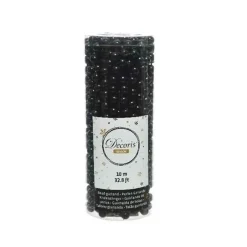 Decoris Kerstslinger - Kralen - Zwart - 10 Meter