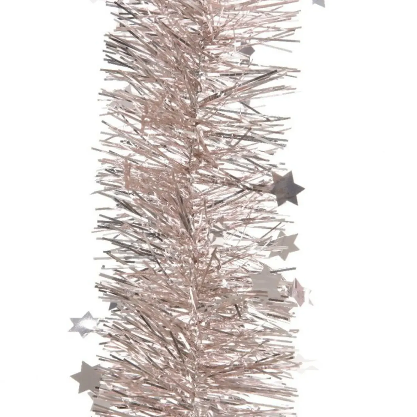Decoris Kerstslinger - Sterren - Lichtroze - 270 X 10 Cm -lametta
