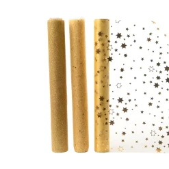 Decoris mesh decostof met Glitters - Goud - 200cm