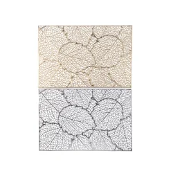 Decoris metallic geplaatste placemat - Goud - 28x28x34,7cm