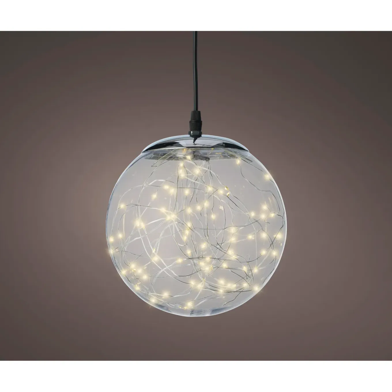 Decoris Micro LED Bal Plastic Transparant Warm Wit - 140 LED's - Warm Wit - 32cm - Binnen & Buiten
