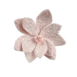 Decoris Poinsettia Kunstbont - Zachtroze - 28cm