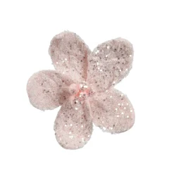 Decoris Poinsettia Kunstbont - Zacht Roze - 18cm
