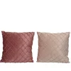 Decoris Season Decorations Kussen Uni Fluweel - Fluweel - Roze - 40x40cm