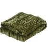 Decoris Season Decorations Plaid Gestreepte - Polyester - Groen - 130x170cm
