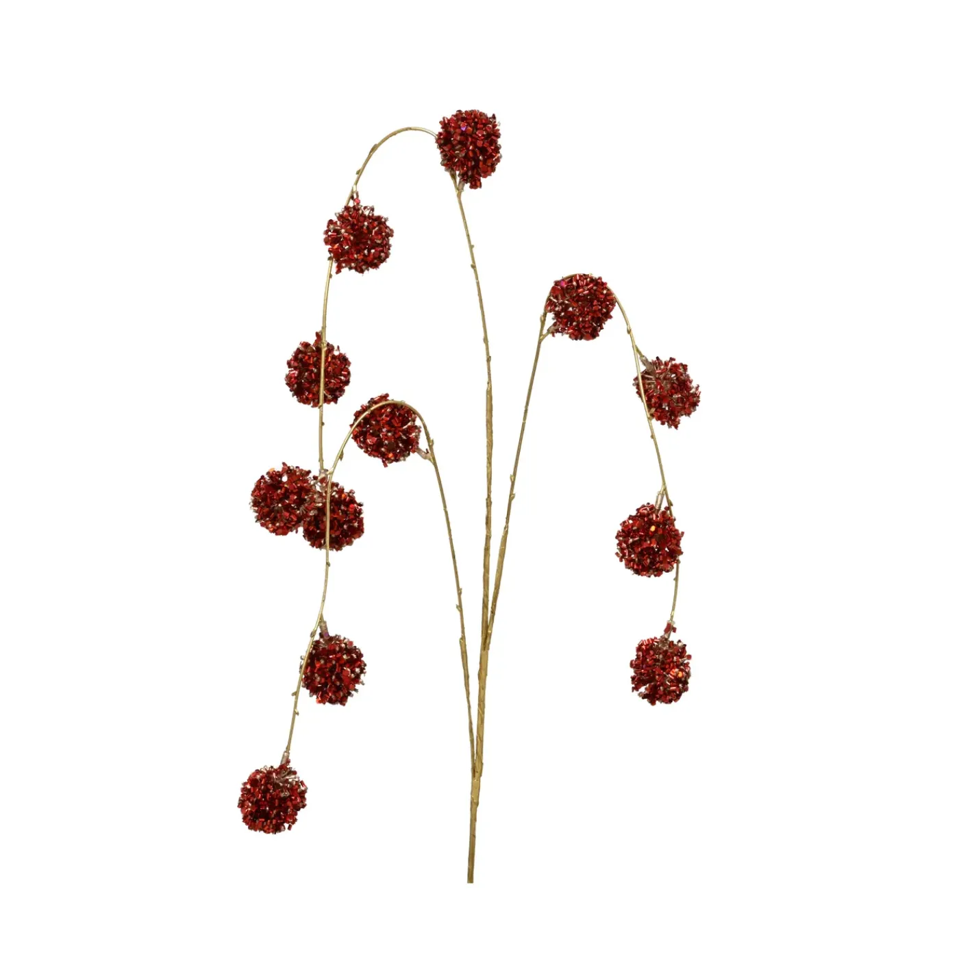 Decoris Spray Lametta - Rood/Goud - 90cm