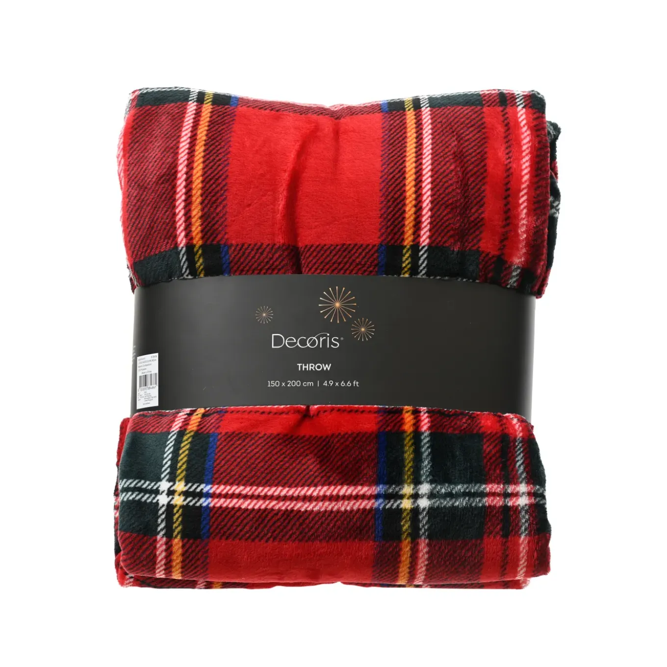 Decoris Sprei - Rood en Zwart - Polyester - 2 m