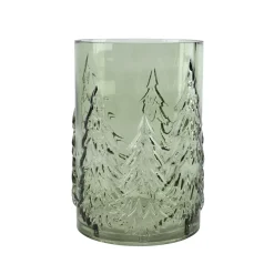 Decoris Vaas Glas - Groen - 22cm
