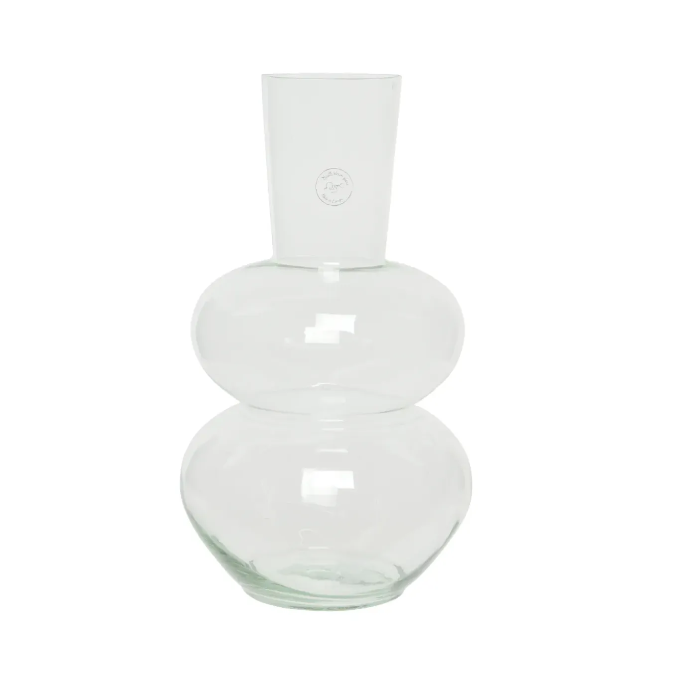 Decoris Vaas Glas 2 Rim - Helder - 38 cm