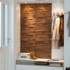 Decosa - Wandbekleding Wood 3d-reliëf - Lambriseringlook - 1 Pak = 0.5 M2