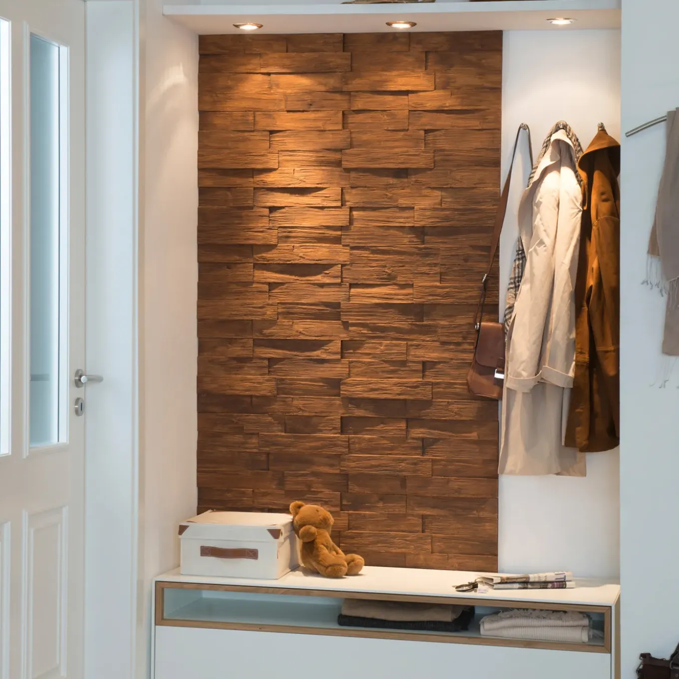 Decosa - Wandbekleding Wood 3d-reliëf - Lambriseringlook - 1 Pak = 0.5 M2