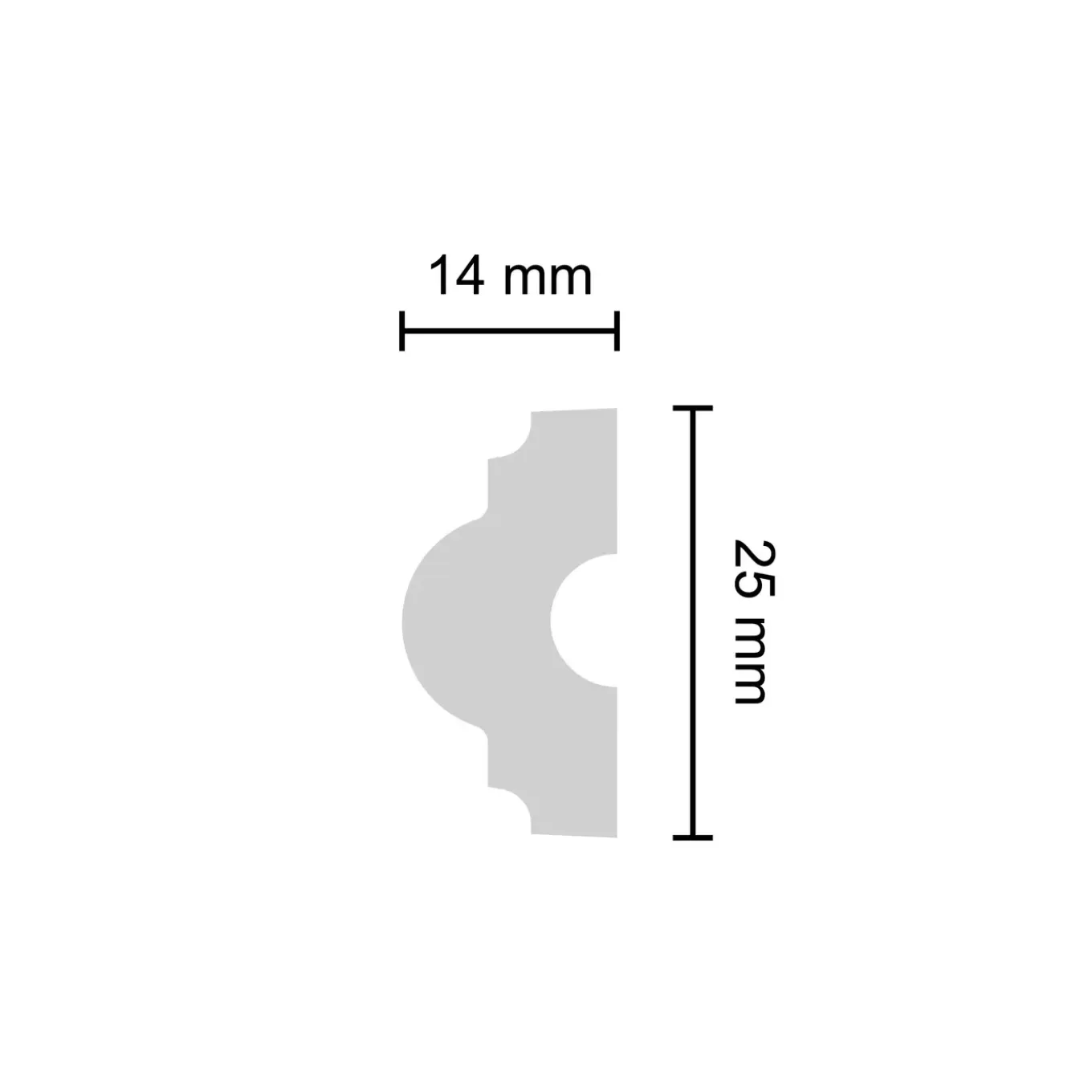 Decosa - Wandlijst Fp 25 (melissa) -voor Wandkassetten - Schok- En Stootbestendig - 10 Stuks= 20 M
