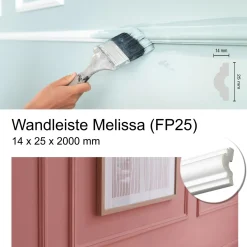 Decosa - Wandlijst Fp 25 (melissa) -voor Wandkassetten - Schok- En Stootbestendig - 10 Stuks= 20 M