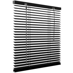 Decosol jaloezie horizontaal aluminium zwart 25mm 80x130cm