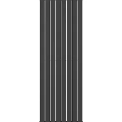 Belrad Design Radiator Verticale lamellen Maat 1800x608mm Kleur Mat Zwart Vermogen 2164 Watt