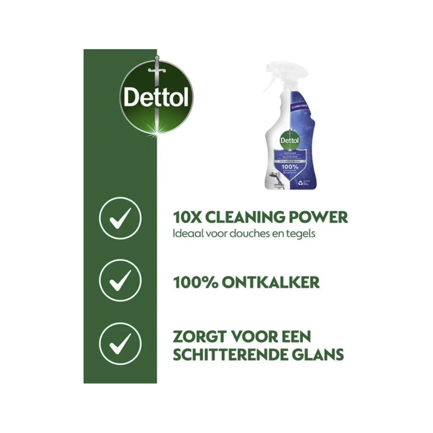 Dettol Allesreiniger Spray Power & Fresh - Badkamer - 500 Ml
