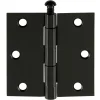 Overig Deurscharnier - zwart staal - 76x76 mm - met rechte hoeken