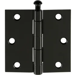 Overig Deurscharnier - zwart staal - 76x76 mm - met rechte hoeken