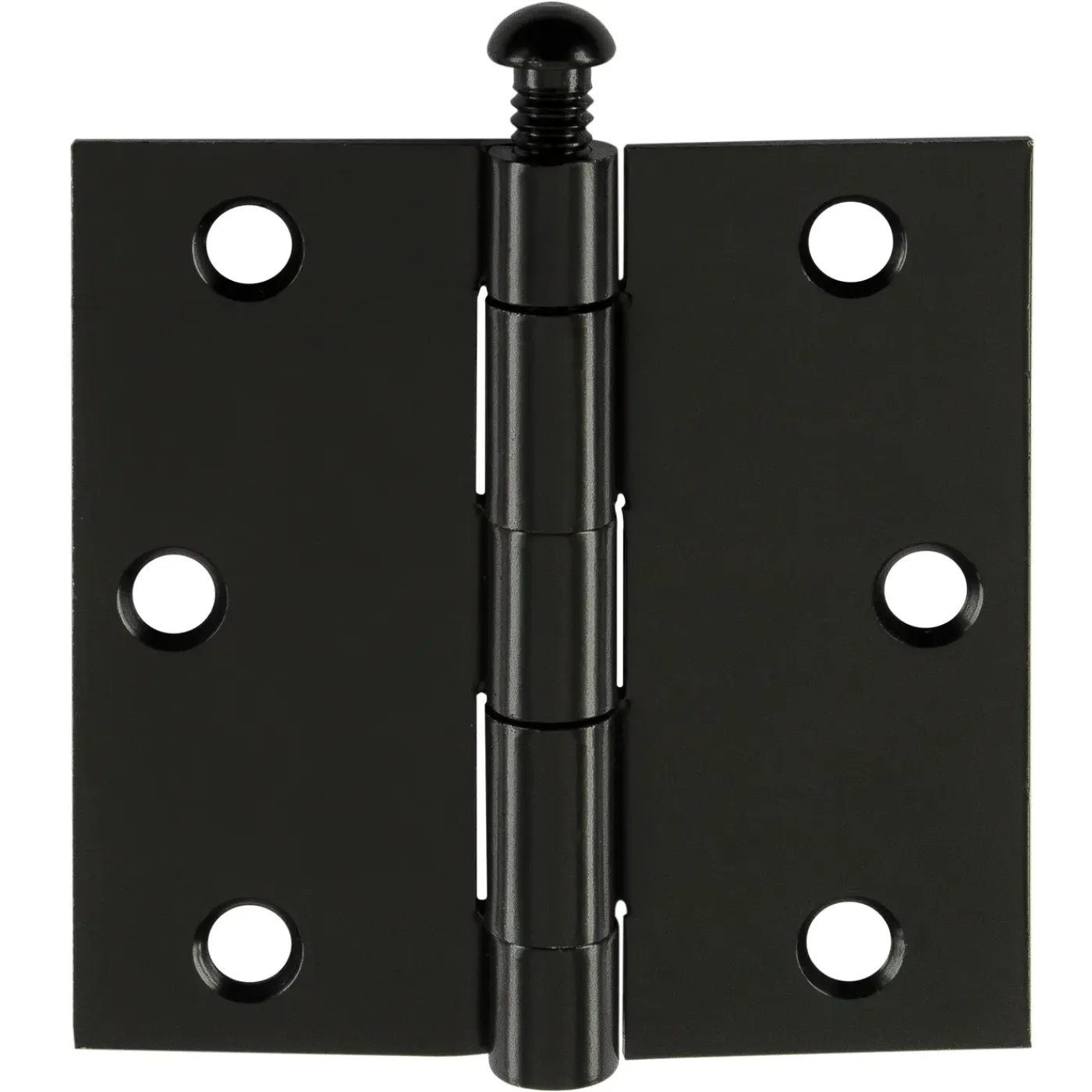 Overig Deurscharnier - zwart staal - 76x76 mm - met rechte hoeken