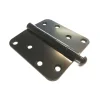 Overig Deurscharnier - zwart staal - 89x89 mm - met afgeronde hoeken