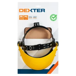 DEXTER Veiligheidsgelaatsscherm - Geel - Eén maat - EN ISO 16321-1